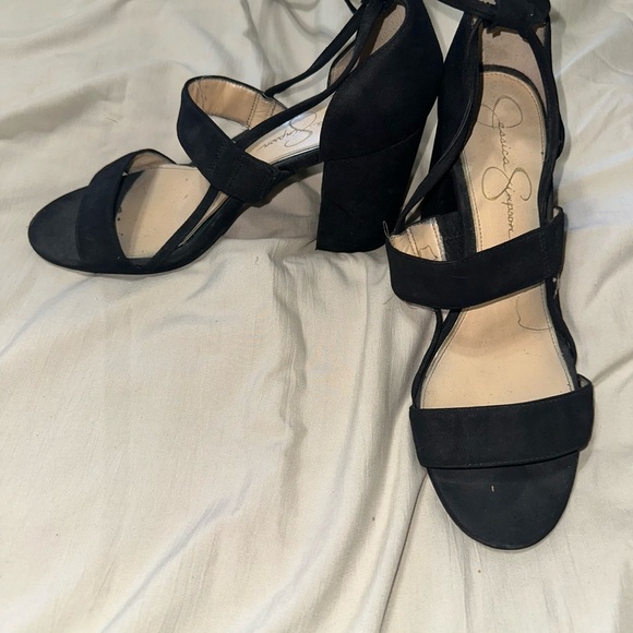 Jessica Simpson Black Block Heel Sandals - Picture 3 of 4